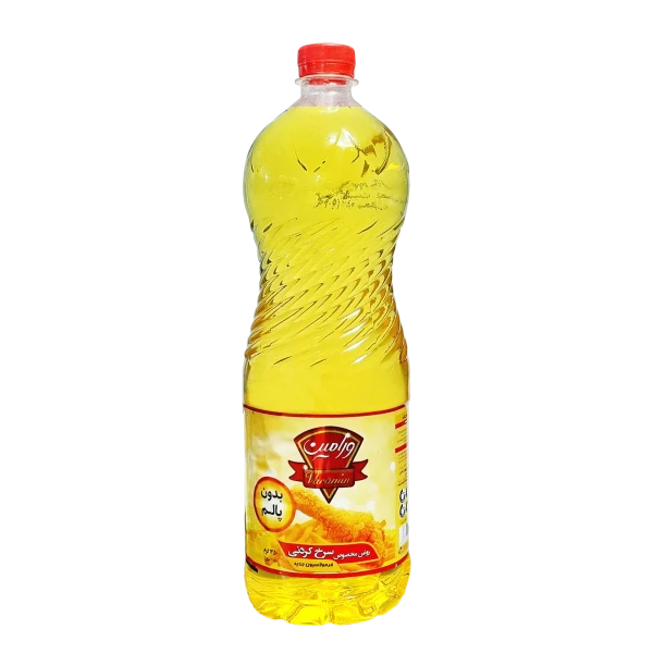 روغن مایع " آفتابگردان و سویا " ورامین - ( روغن مخصوص سرخ کردنی ) حاوی روغن تراریخته، بدون پالم ( 1350 گرمی )