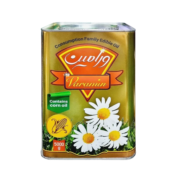 روغن نباتی " نیمه جامد " ورامین - ( ویژه پخت و پز ) حاوی روغن ذرت، آفتابگردان، سویا تراریخته و پالم اولئین با چربی اشباع پایین ( حلب 5 کیلویی )