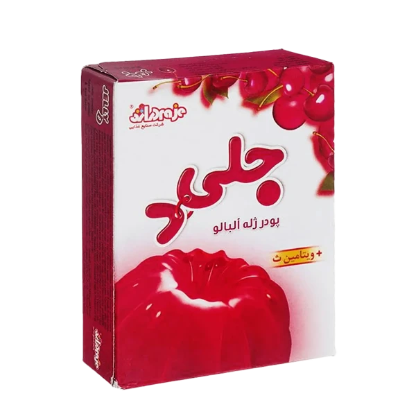 پودر ژله " آلبالو " جلی د - ( بر پایه ژلاتین ) حاوی ویتامین ث ( 100 گرمی )