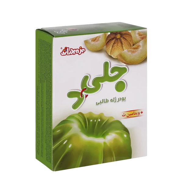 پودر ژله " طالبی " جلی د - ( بر پایه ژلاتین ) حاوی ویتامین ث ( 100 گرمی )