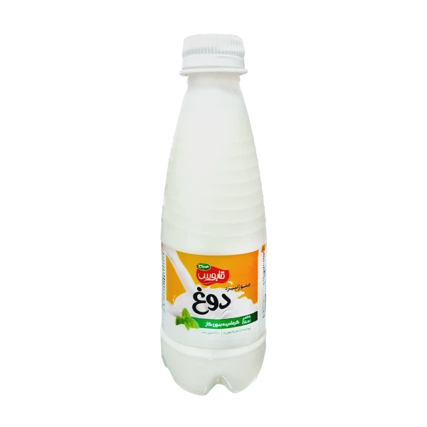 دوغ بدون گاز گرمادیده " با طعم نعناع " قابوس صباح - ( 250 میلی لیتر )