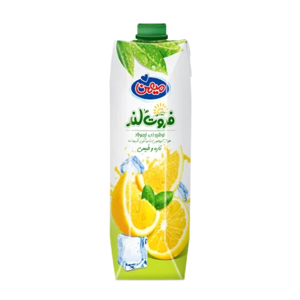 آبمیوه " لیموناد " فروت لند - ( پاکتی ) حاوی کنسانتره طبیعی آب لیمو ( 1 لیتری )