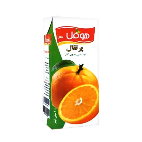 آبمیوه " پرتقال " هوفل - ( پاکتی ) حاوی کنسانتره طبیعی پرتقال ( 200 میلی لیتر )