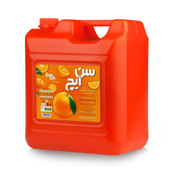 شربت گالنی " پرتقال " سن ایچ - ( جهت تهیه 78 لیتر شربت ) حاوی کنسانتره طبیعی آب پرتقال ( 13 لیتر )