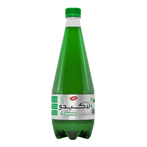 نوشابه گازدار شیری " با طعم لیمو و نعناع " لاکیدو - ( قند کمتر ) حاوی کلسیم ( 1.5 لیتری )