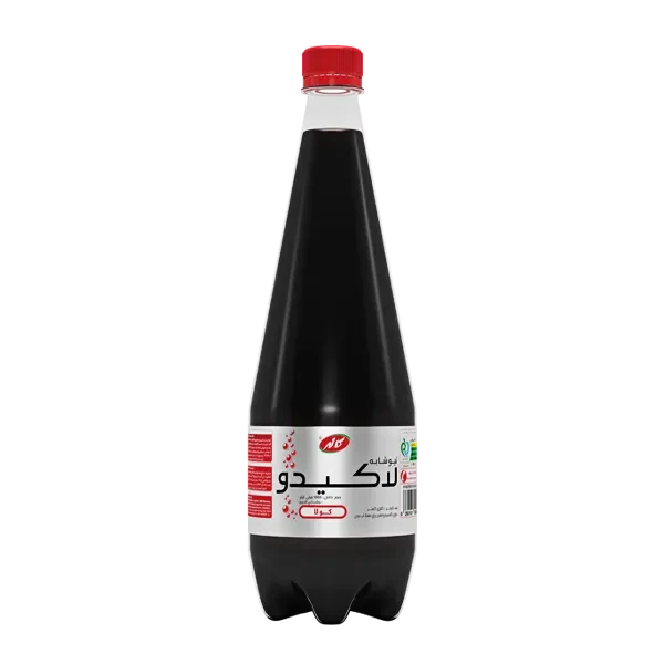 نوشابه گازدار شیری " مشکی با طعم کولا " لاکیدو - ( قند کمتر ) حاوی کلسیم ( 1 لیتری )