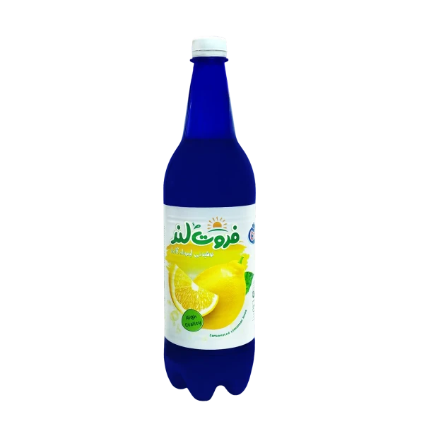 نوشیدنی گازدار " لیموناد " فروت لند - ( بطری پت ) حاوی 10 درصد آبمیوه و کنسانتره طبیعی آب لیمو ( 1 لیتری )